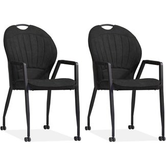 MX Sofa Chair Frizz - Anthracite (set of 2 pieces)