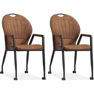 MX Sofa Chair Frizz - Cognac (set of 2 pieces)