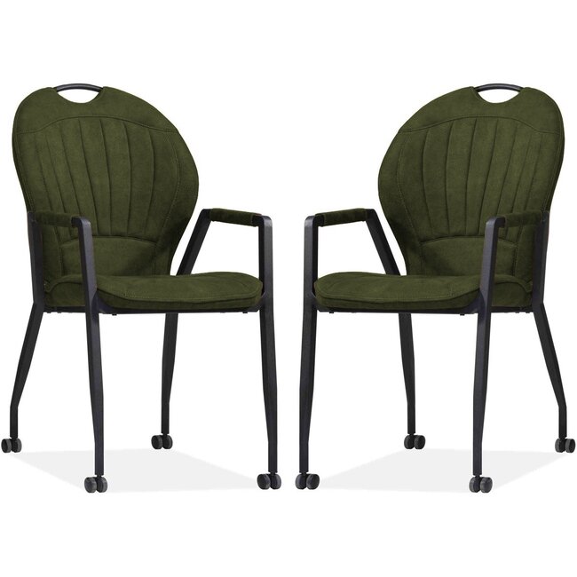 MX Sofa Krzesło Frizz - Moss (zestaw 2 szt.)