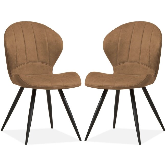 MX Sofa Esszimmerstuhl Magic - Cognac (2er-Set)