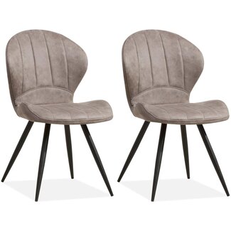 MX Sofa Krzesło do jadalni Magic - Pebble (zestaw 2 sztuk)