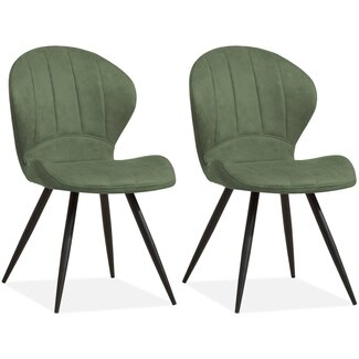 MX Sofa Chaise de salle à manger Magic - Olive (lot de 2 pièces)