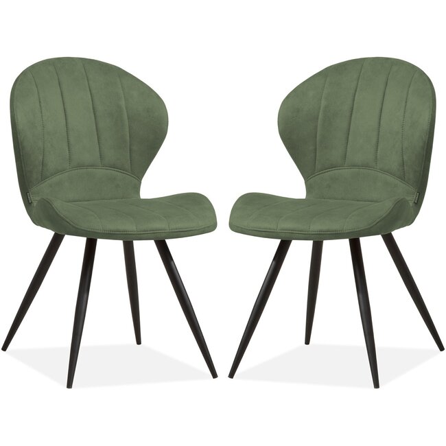 MX Sofa Esszimmerstuhl Magic - Olive (2er-Set)