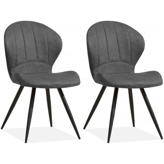 MX Sofa Dining room chair Magic - Steel (set of 2 pieces)