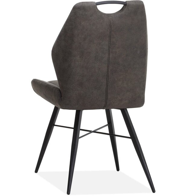 MX Sofa Chaise de salle à manger Torro Luxor couleur : Anthracite (lot de 2 chaises)