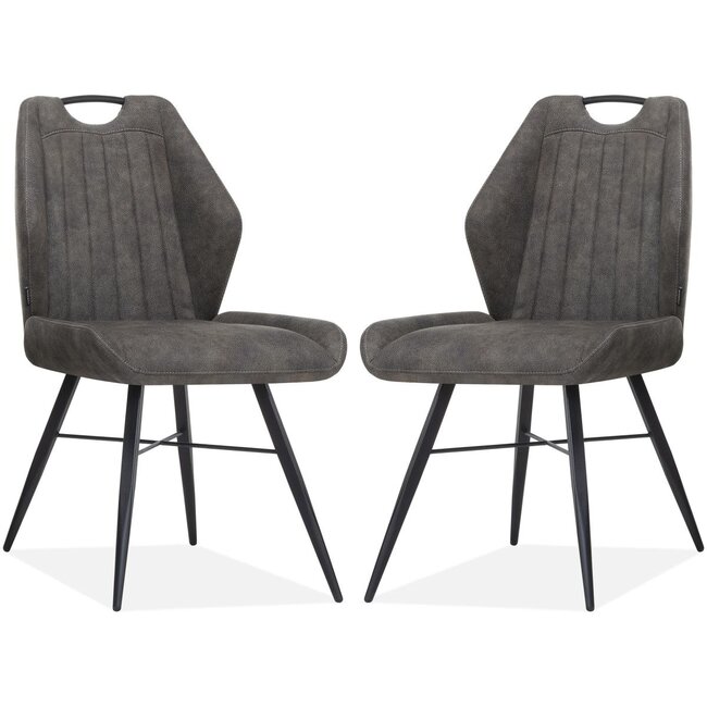 MX Sofa Dining room chair Torro Luxor color: Anthracite (set of 2 chairs)