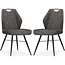 MX Sofa Chaise de salle à manger Torro luxor couleur : Anthracite (lot de 2 chaises)