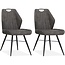 MX Sofa Eetkamerstoel Torro luxor kleur: Antraciet (set van 2 stoelen)