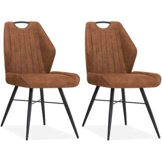 MX Sofa Torro Dining Chair - Cognac (Set of 2 Chairs)