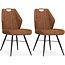 MX Sofa Eetkamerstoel Torro luxor kleur: Cognac (set van 2 stoelen)