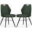 MX Sofa Chaise de salle à manger Torro luxor couleur : Vert mousse (lot de 2 chaises)