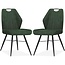 MX Sofa Dining room chair Torro luxor color: Moss green (set of 2 chairs)