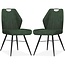 MX Sofa Eetkamerstoel Torro luxor kleur: Mosgroen (set van 2 stoelen)