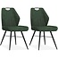 MX Sofa Chaise de salle à manger Torro luxor couleur : Vert mousse (lot de 2 chaises)