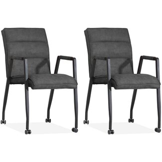 MX Sofa Chair Tyrza - Anthracite (set of 2 pieces)