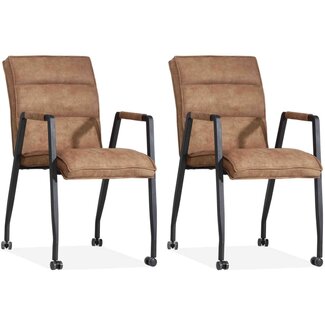 MX Sofa Chair Tyrza - Cognac (set of 2 pieces)