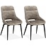 MX Sofa Eetkamerstoel Chili in luxe fluweelstof - Clay (set van 2 stoelen)