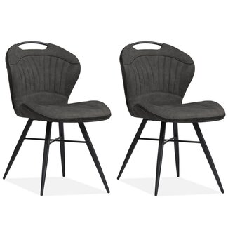 MX Sofa Chaise de salle à manger Splash - Anthracite (lot de 2 chaises)