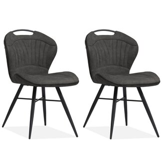MX Sofa Dining chair Splash - Anthracite (set of 2 chairs)