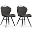 MX Sofa Dining chair Splash luxor - color: Anthracite (set of 2 chairs)