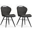 MX Sofa Dining room chair Splash luxor - color: Anthracite (set of 2 chairs)