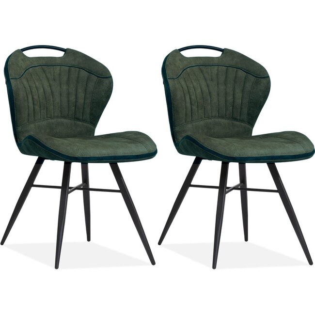 MX Sofa Dining room chair Splash luxor - color: Moss (set of 2 chairs)