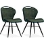 MX Sofa Eetkamerstoel Splash luxor - kleur: Moss (set van 2 stoelen)