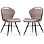 MX Sofa Esszimmerstuhl Splash Luxor - Farbe: Liver (Set mit 2 Stühlen)