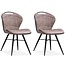 MX Sofa Chaise de salle à manger Splash Luxor - Couleur : Foie (lot de 2 chaises)