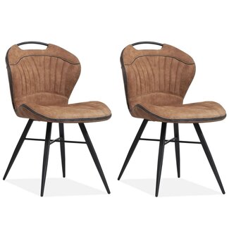 MX Sofa Dining room chair Splash - Cognac (set of 2 chairs)