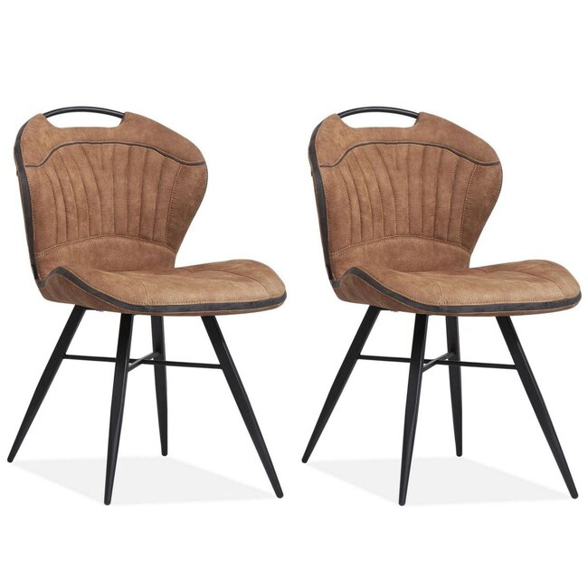 MX Sofa Krzesło do jadalni Splash luxor - kolor: Koniak (zestaw 2 krzeseł)