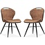 MX Sofa Dining room chair Splash luxor - color: Cognac (set of 2 chairs)