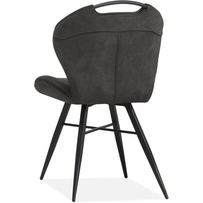 MX Sofa Eetkamerstoel Splash luxor - kleur: Antraciet (set van 2 stoelen)