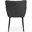 MX Sofa Chaise de salle à manger Pedri - Anthracite (lot de 2 pièces)