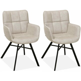 MX Sofa Marcon Esszimmerstuhl - Sand (2er-Set)