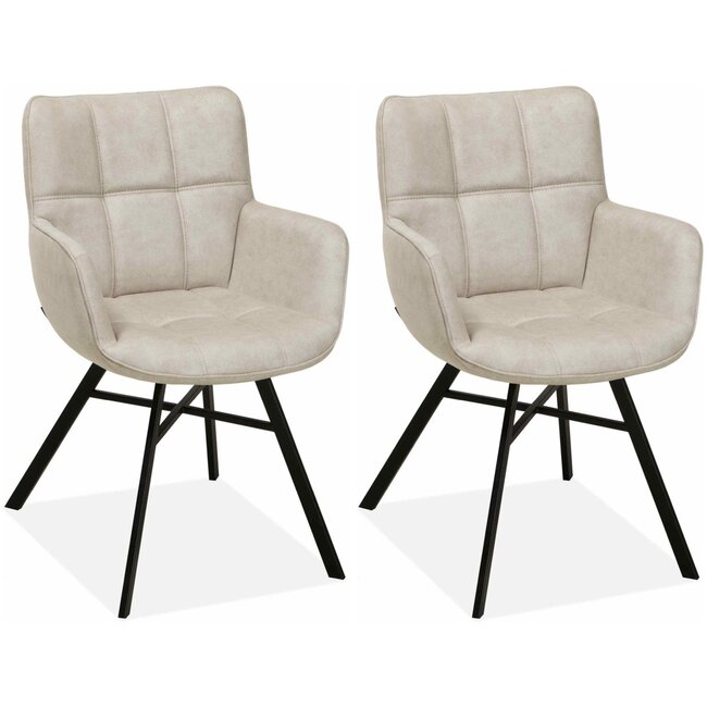 MX Sofa Marcon Esszimmerstuhl - Sand (2er-Set)