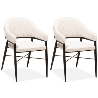 MX Sofa Esszimmerstuhl Roma - Pearl (2er-Set)