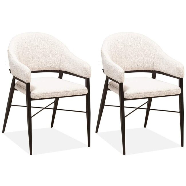 MX Sofa Dining room chair Roma - Pearl (set of 2 pieces)