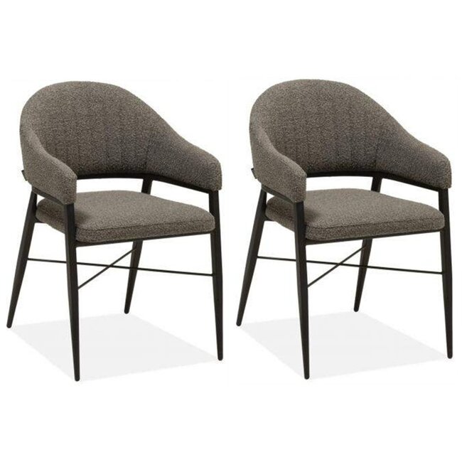 MX Sofa Dining room chair Roma - Mouse (set of 2 pieces)