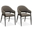 MX Sofa Dining room chair Roma - Mouse (set of 2 pieces)