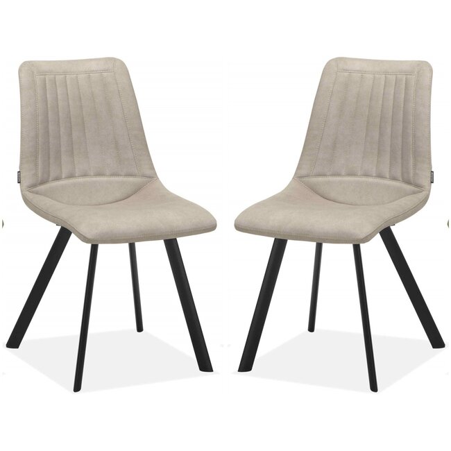 MX Sofa Eetkamerstoel Pluto - Sand (set van 2 stuks)