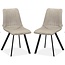 MX Sofa Chaise de salle à manger Pluto - Sable (lot de 2 pièces)