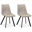 MX Sofa Chaise de salle à manger Pluto - Sable (lot de 2 pièces)