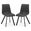 MX Sofa Chaise de salle à manger Pluto - Anthracite (lot de 2 pièces)