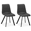 MX Sofa Chaise de salle à manger Pluto - Anthracite (lot de 2 pièces)