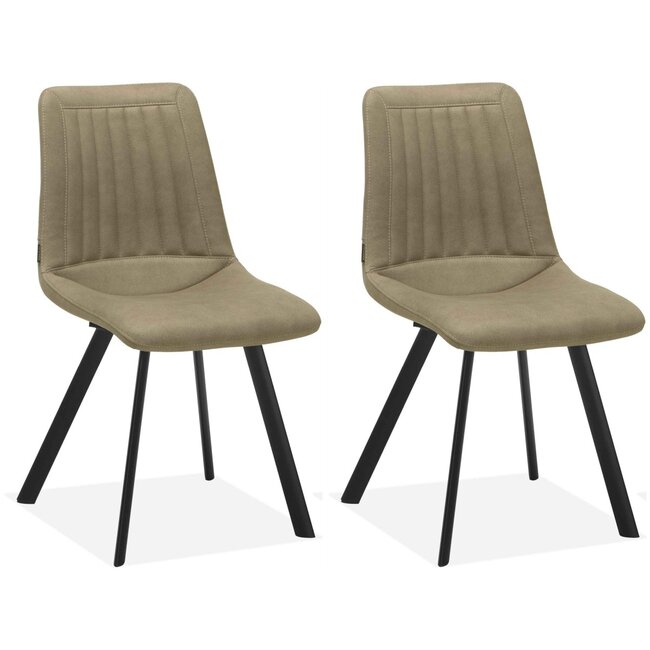 MX Sofa Chaise de salle à manger Pluto - Thym (lot de 2 pièces)