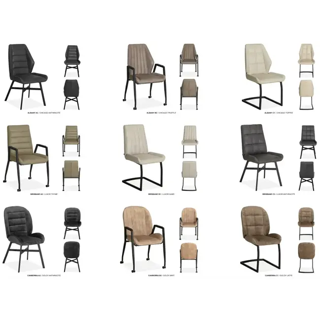 MX Sofa Dining room chair Brisbane-B1 - set of 2 chairs