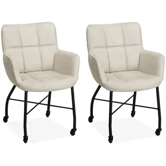 MX Sofa Dining room chair Maud - Toffee (set of 2 pieces)