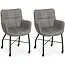 MX Sofa Dining room chair Maud - Grey (set of 2 pieces)