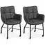MX Sofa Dining room chair Maud - Anthracite (set of 2 pieces)